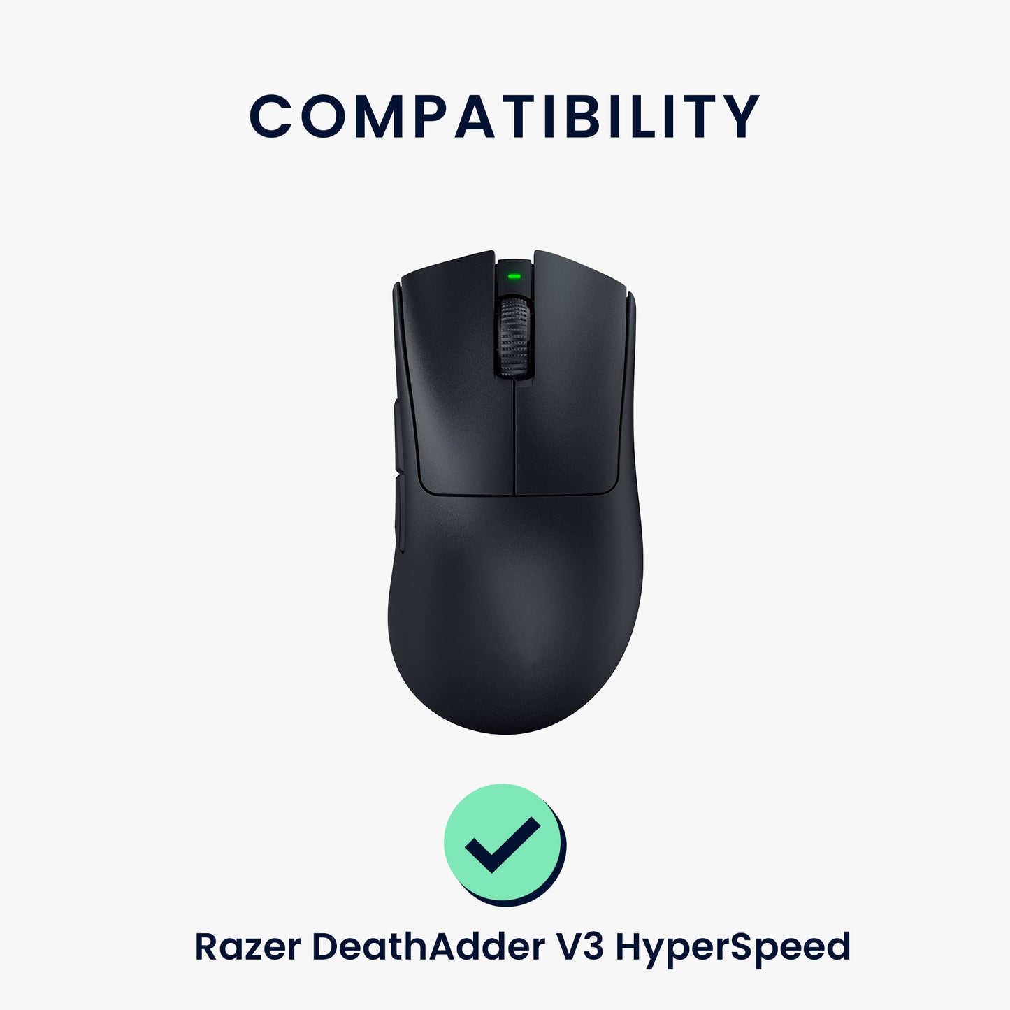 kwmobile Mouse Feet Sticker compatible with Razer DeathAdder V3 HyperSpeed Replacement Glides Mouse Feet Precision Fit Mouse Glides