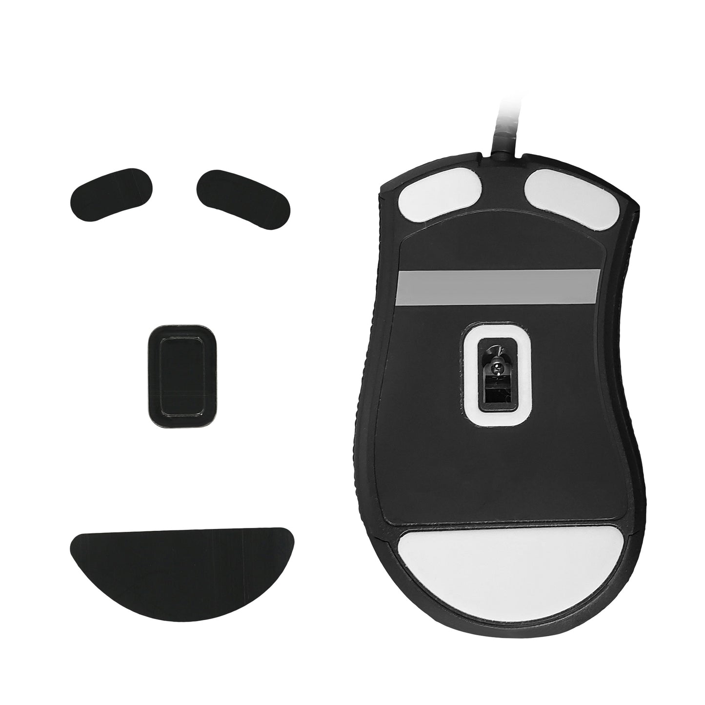 kwmobile Mouse Feet Sticker compatible with Razer DeathAdder V2 Mini Replacement Gliders Mouse Feet Custom Fit Mouse Glides