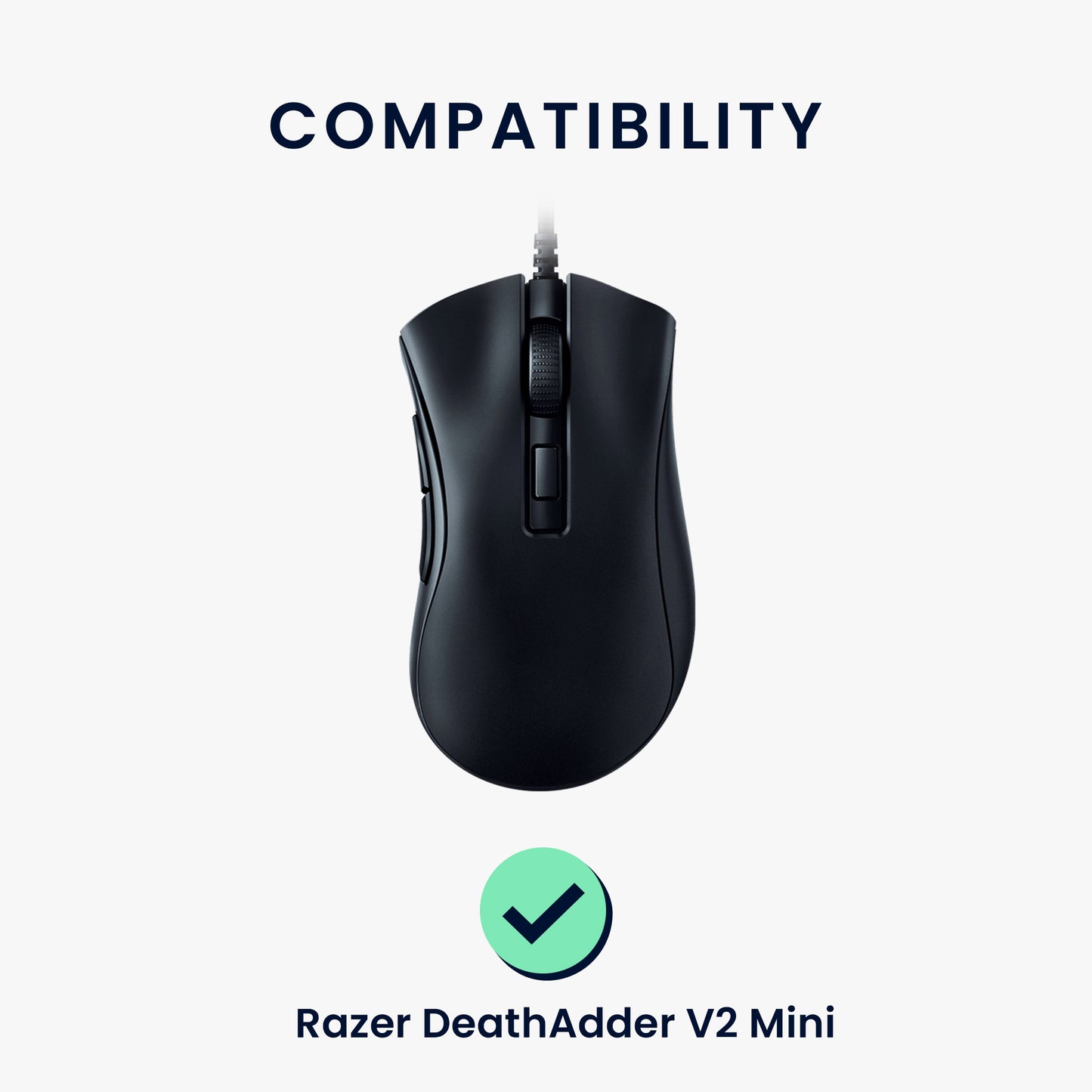 kwmobile Mouse Feet Sticker compatible with Razer DeathAdder V2 Mini Replacement Gliders Mouse Feet Custom Fit Mouse Glides