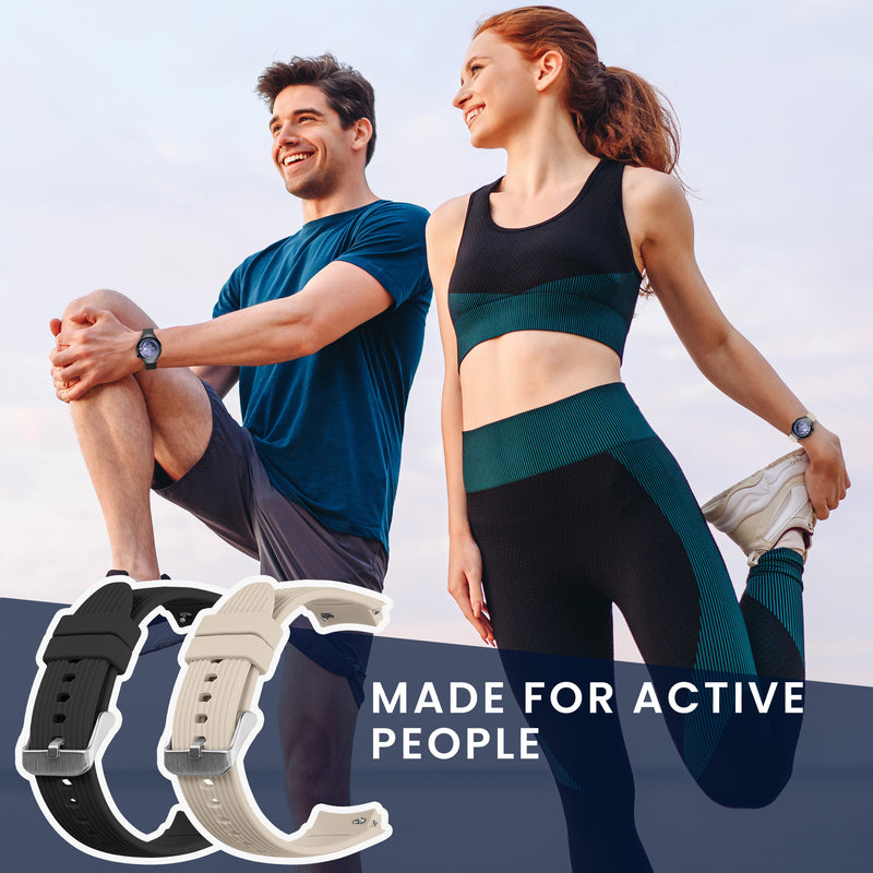 kwmobile Watch Strap for Huawei Watch 5 42mm Strap Fitness Tracker Band Set Replacement Strap Smartwatch