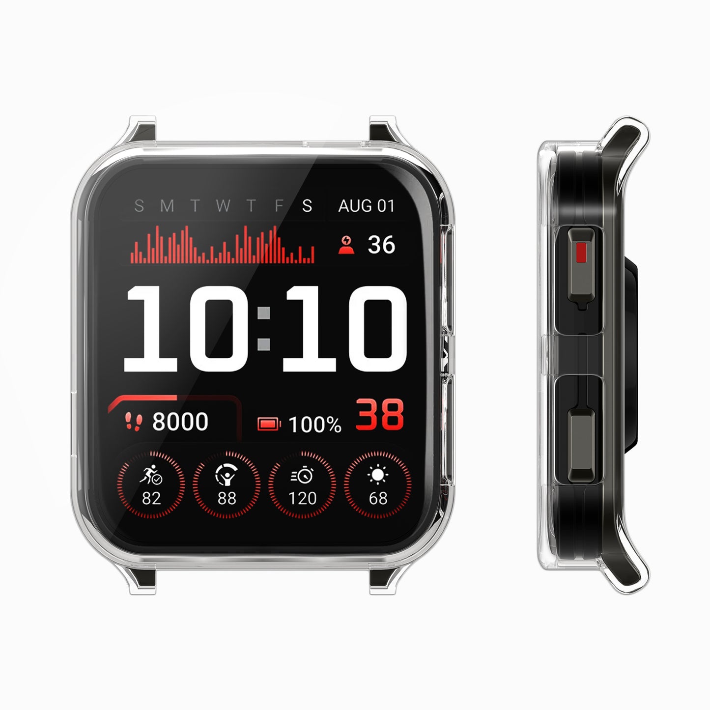 kwmobile Protective Case for Garmin Venu X1 Full Body Display Cover Set