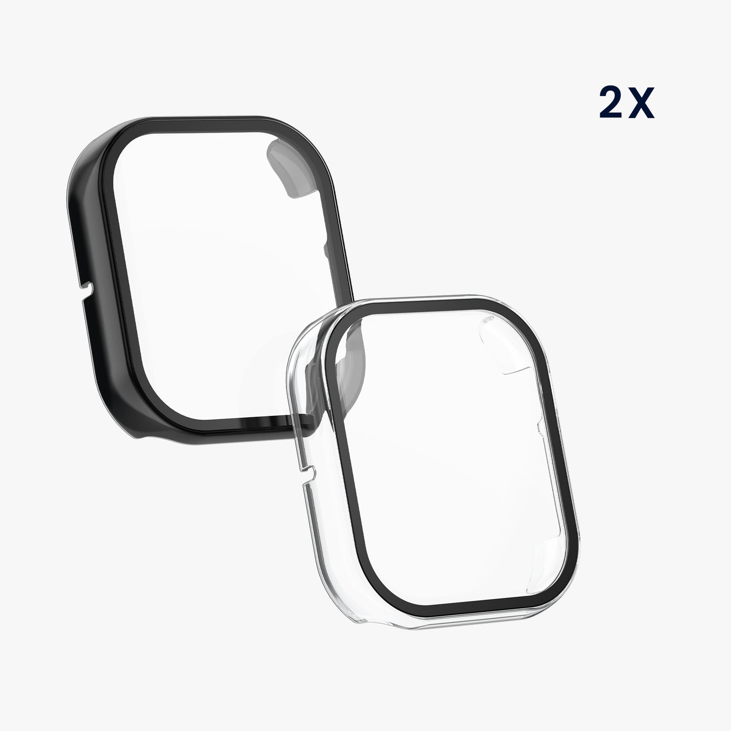 kwmobile Glass Case for HONOR Watch 5 Protective Cover Full-Body Fitness Tracker Case Set