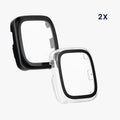 kwmobile Glass Case for Amazfit Active 2 Square Protective Cover Full-Body Fitness Tracker Case Set