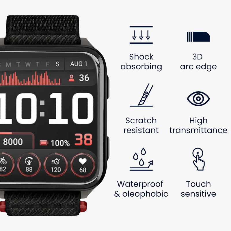 kwmobile Screen Protector compatible with Garmin Venu X1 Film Protective Film for Fitness Tracker Robust Screen Protection