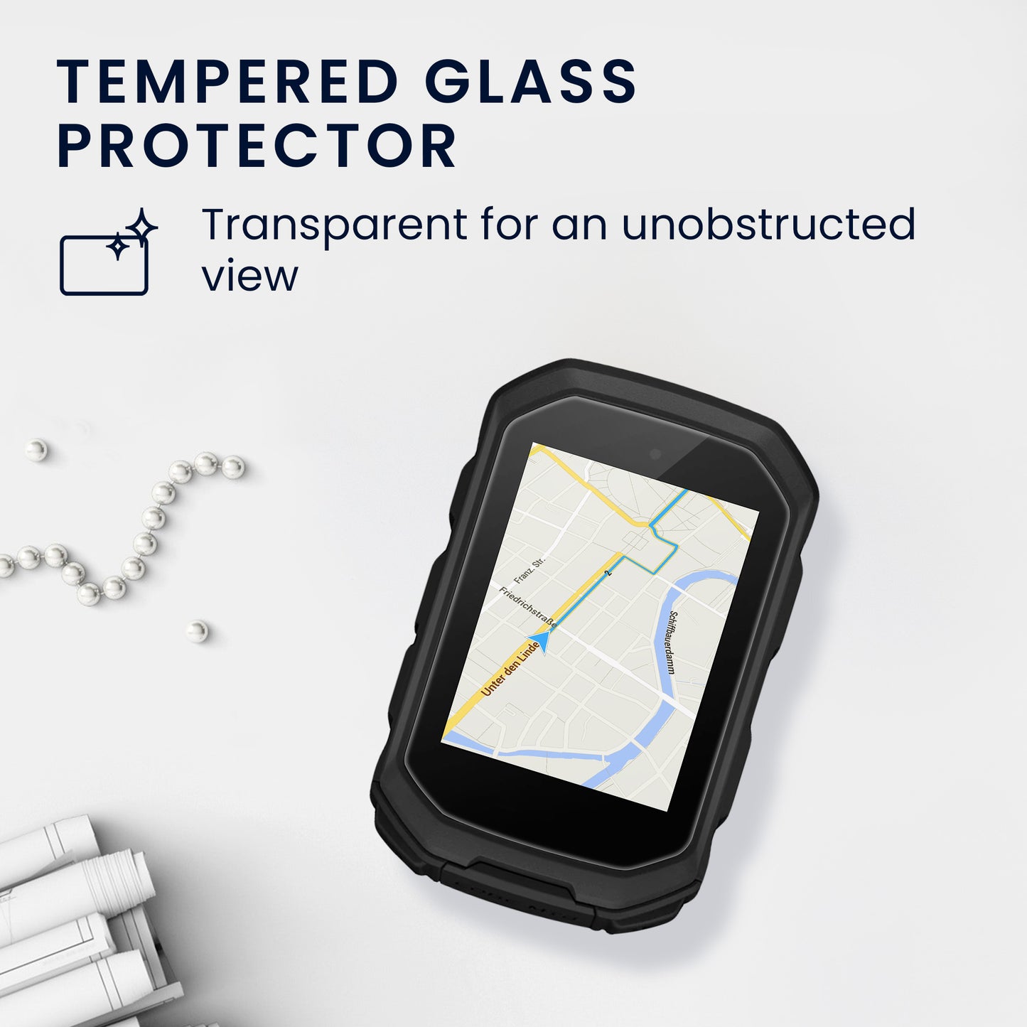 kwmobile Screen Protector compatible with Garmin Edge MTB Set for Bike GPS Display Protection Bike Computer
