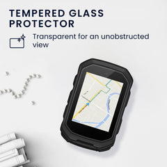 kwmobile Schutzglas kompatibel mit Garmin Edge MTB Set für Fahrrad GPS Displayschutz Bike Computer - Transparent