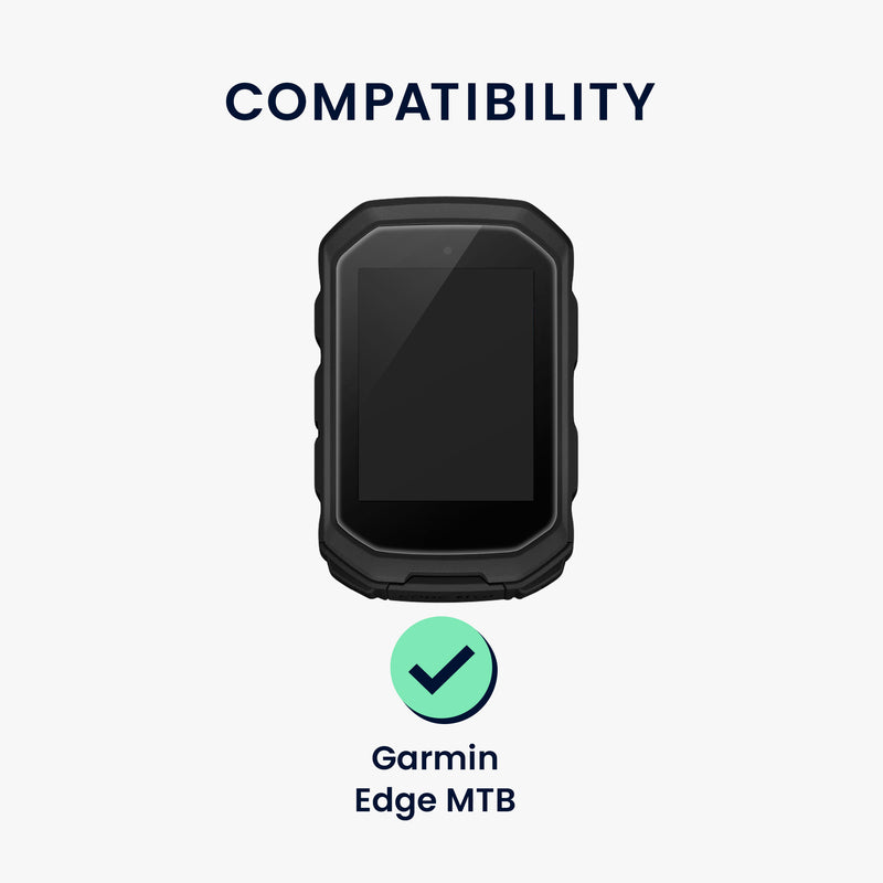 kwmobile Screen Protector compatible with Garmin Edge MTB Set for Bike GPS Display Protection Bike Computer