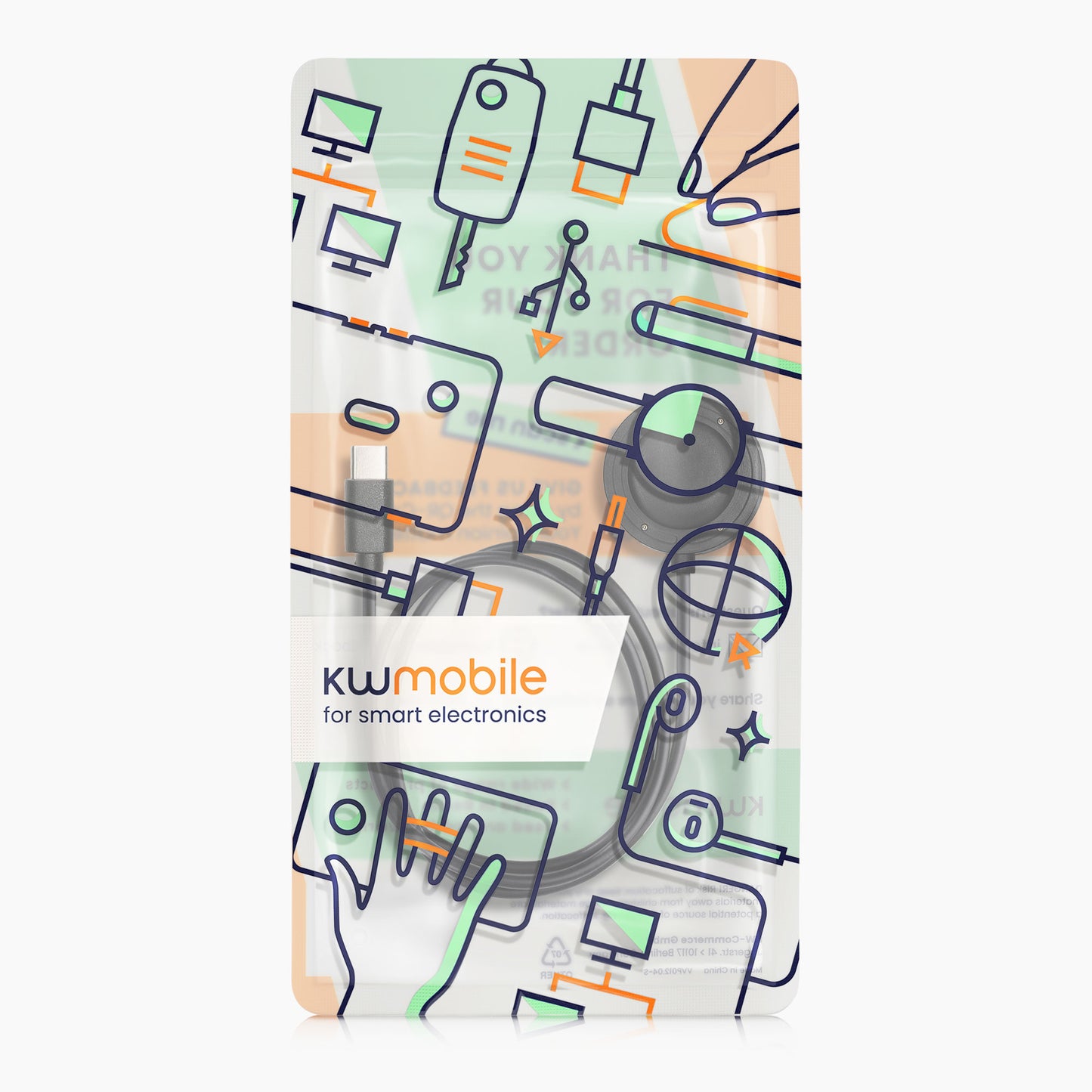 kwmobile USB C Charging Cable compatible with Suunto Run GPS Cable Charger Smart Watch Replacement Cable Fitness Tracker Charging Cable