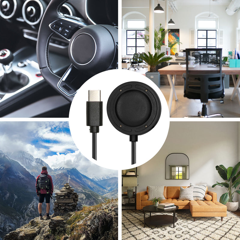 kwmobile USB C Charging Cable compatible with Suunto Run GPS Cable Charger Smart Watch Replacement Cable Fitness Tracker Charging Cable
