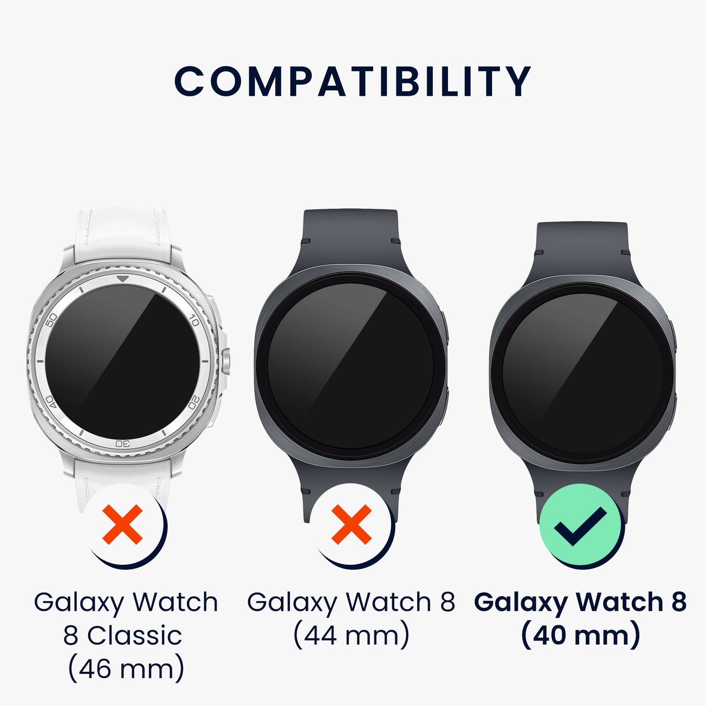 kwmobile Protective Bezel Ring compatible with Samsung Galaxy Watch 8 Fitness Tracker