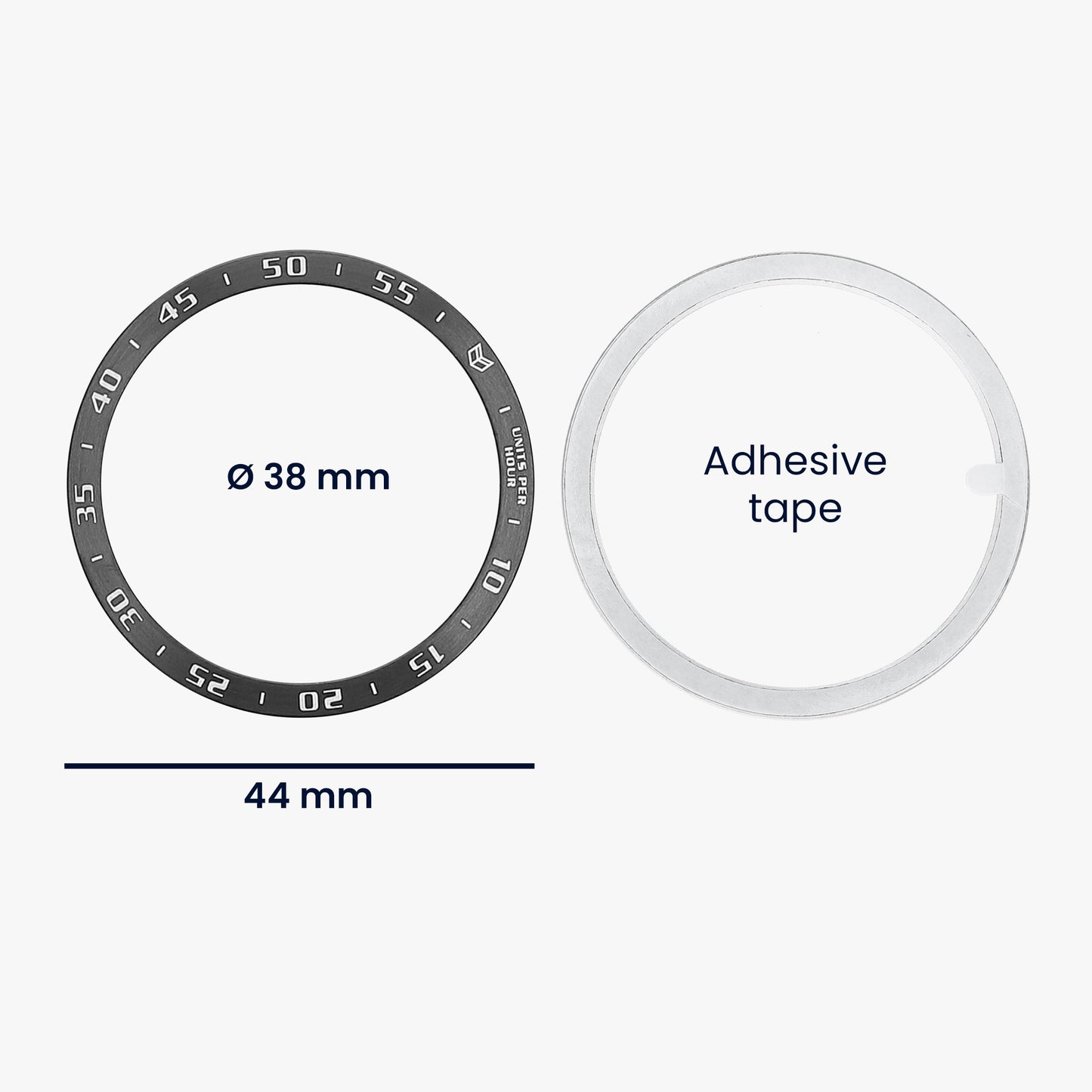 kwmobile Protective Ring compatible with Samsung Galaxy Watch 7 44mm Fitness Tracker