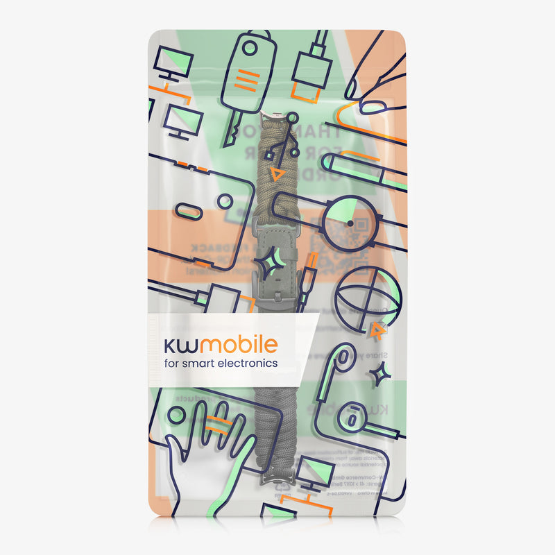 kwmobile Replacement Strap Compatible with Xiaomi Mi Band 10 / Mi Band 9 / 8 Wristband Fitness Tracker Sports Strap with Watch Clasp