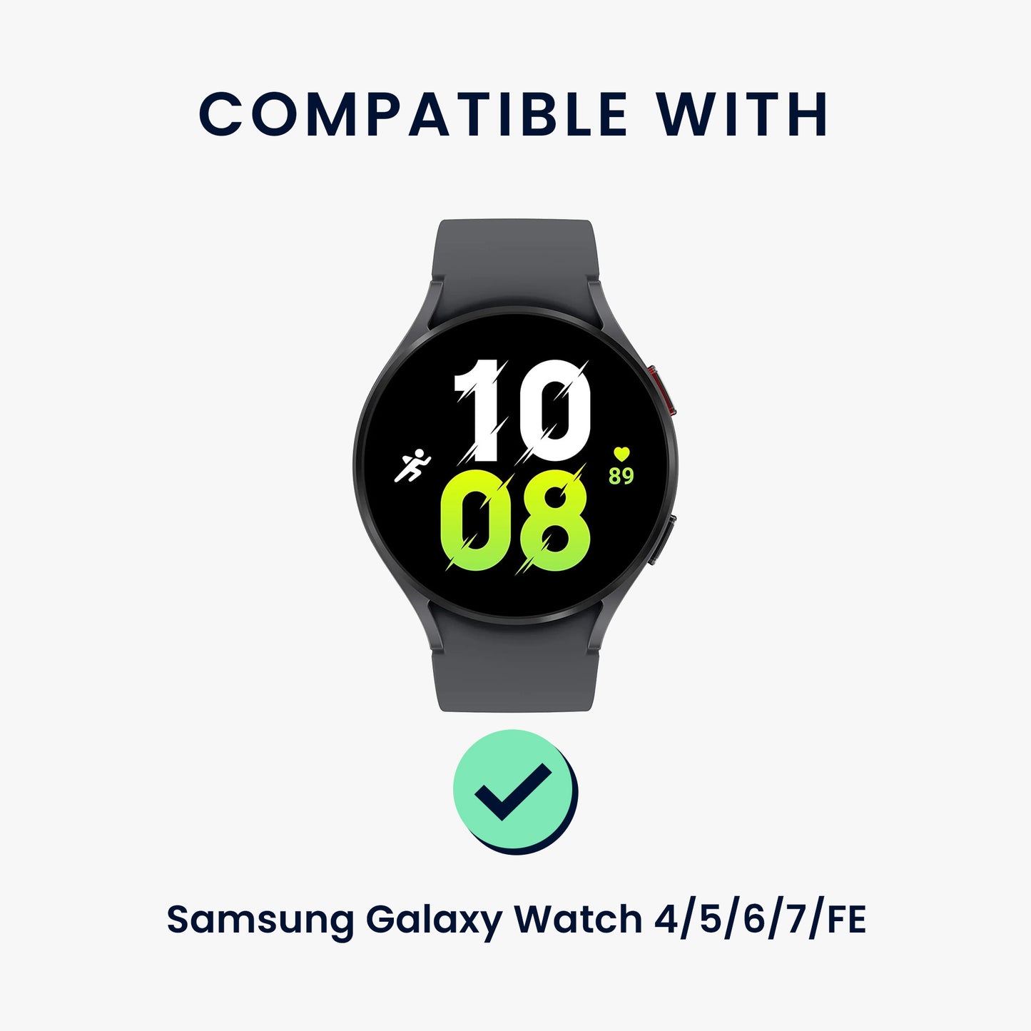 kwmobile Replacement Strap Braided Compatible with Samsung Galaxy Watch Fitness Tracker Sport Strap Made of PU Leather with Watch Clasp