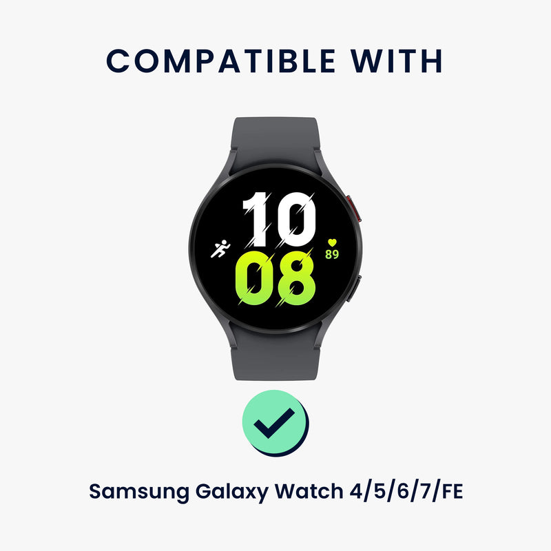 kwmobile Replacement Strap Braided Compatible with Samsung Galaxy Watch Fitness Tracker Sport Strap Made of PU Leather with Watch Clasp