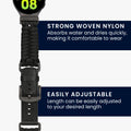 kwmobile Replacement Strap Braided Compatible with Samsung Galaxy Watch Fitness Tracker Sport Strap Made of PU Leather with Watch Clasp