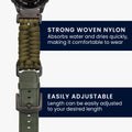 kwmobile Braided Replacement Strap compatible with Garmin 20mm Fenix 8 43mm / Fenix 7S / Fenix 6S / Epix Pro 42mm Strap - Fitness Tracker Sports Strap Made of PU Leather with Watch Clasp