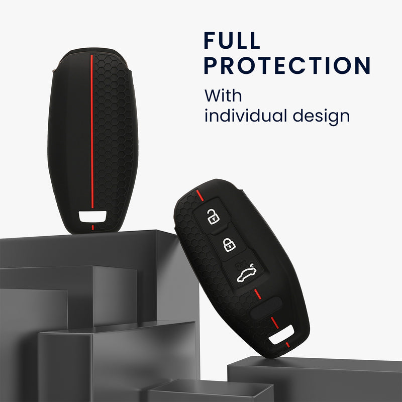 kwmobile Car Key Cover Compatible with Audi 3-Button 2025 A3 A5L Q6 A6L Etron SUV Car Key Case