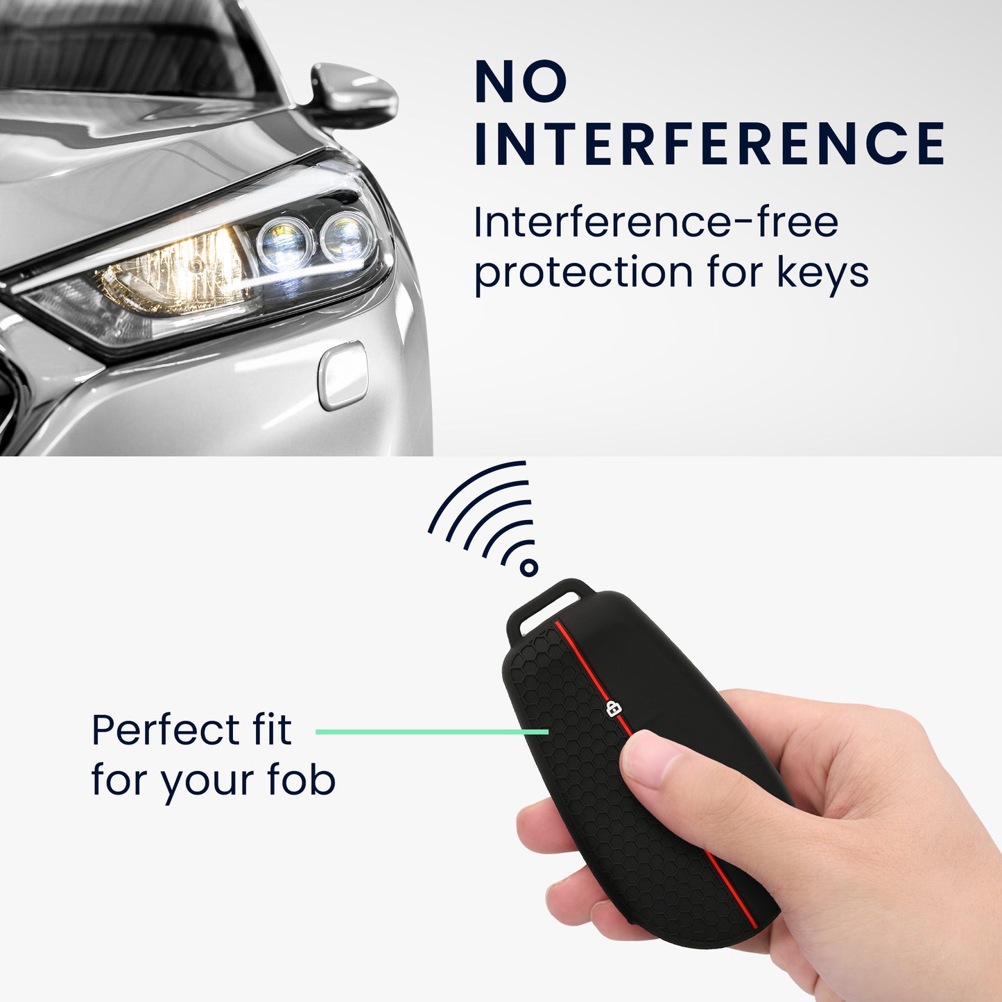 kwmobile Car Key Protection Case Compatible with Nissan 3-Button 2025 N7 N7Pro N7max Car Key Case