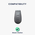 kwmobile Car Key Protection Case Compatible with Nissan 3-Button 2025 N7 N7Pro N7max Car Key Case