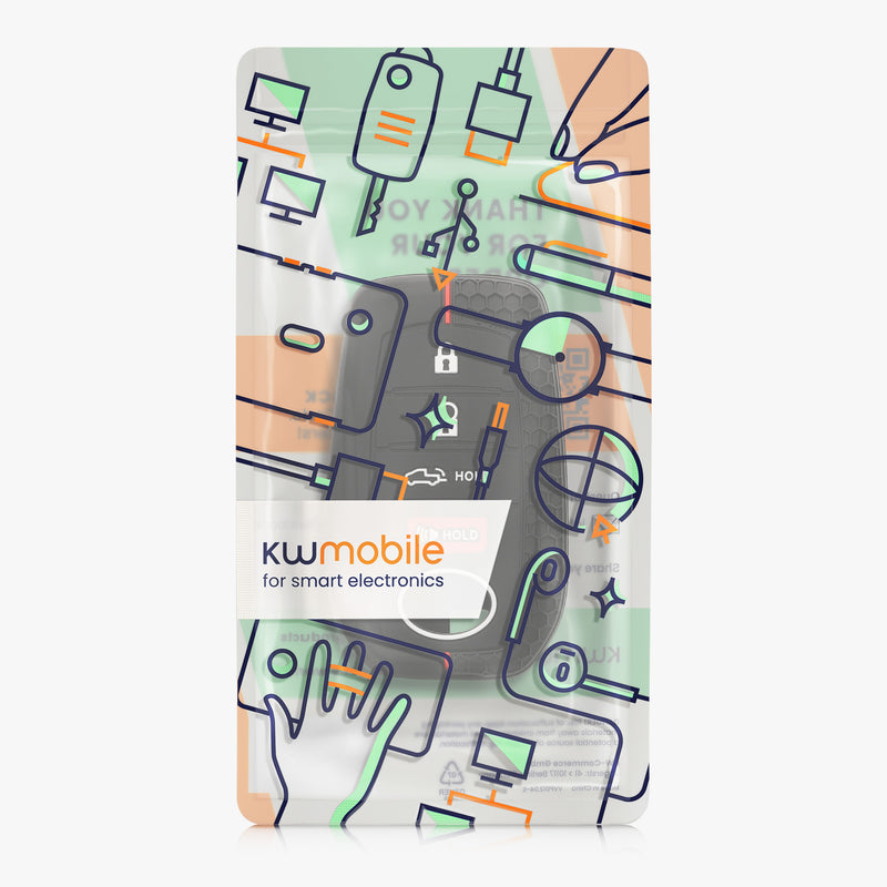 kwmobile Car Key Cover Compatible with Toyota Venza Highlander Tundra Corolla 2019-2024 Car Key Case