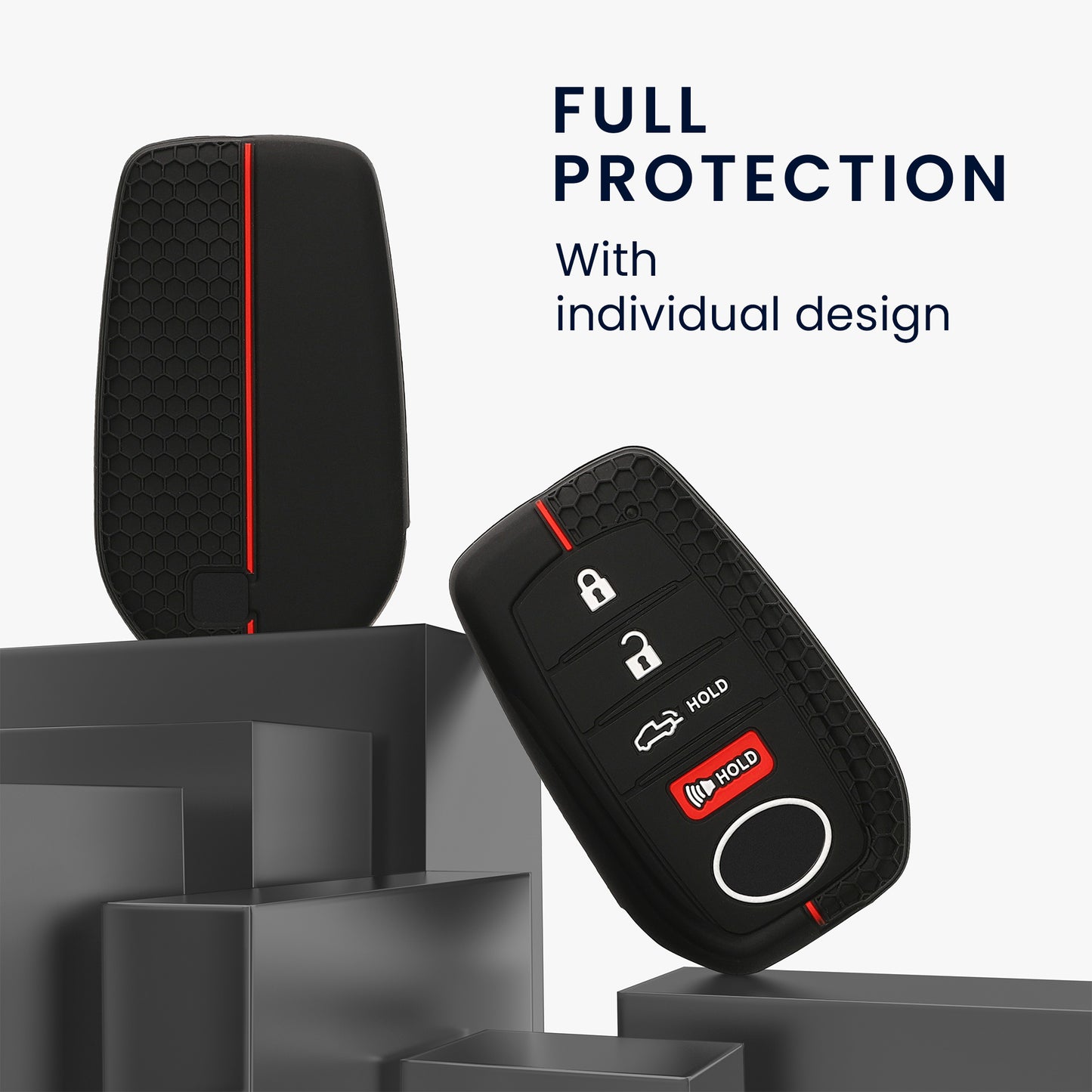 kwmobile Car Key Cover Compatible with Toyota Venza Highlander Tundra Corolla 2019-2024 Car Key Case