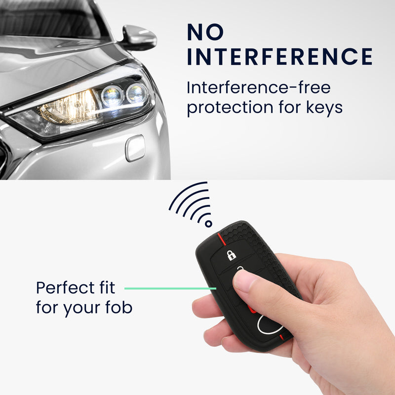 kwmobile Car Key Cover Compatible with Toyota Venza Highlander Tundra Corolla 2019-2024 Car Key Case