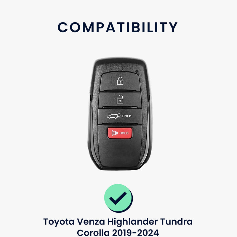 kwmobile Car Key Cover Compatible with Toyota Venza Highlander Tundra Corolla 2019-2024 Car Key Case