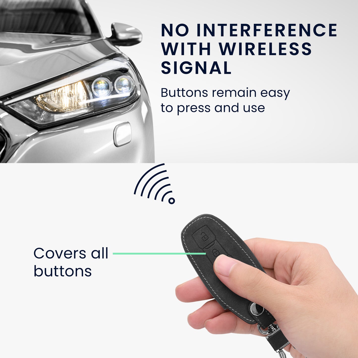 kwmobile Car Key Cover Compatible with Audi 3-Button 2025 A3 A5L Q6 A6L Etron SUV Car Key Protective Case Key Shell Cover