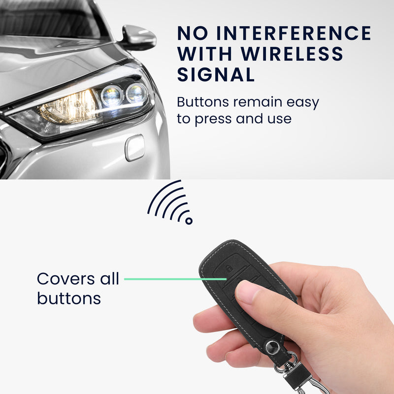 kwmobile Car Key Fob Cover Compatible with Toyota Venza Highlander Tundra Corolla 2019-2024 Car Key Fob Case Leather Protector Key Cover
