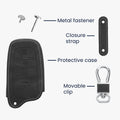 kwmobile Car Key Fob Cover Compatible with Toyota Venza Highlander Tundra Corolla 2019-2024 Car Key Fob Case Leather Protector Key Cover