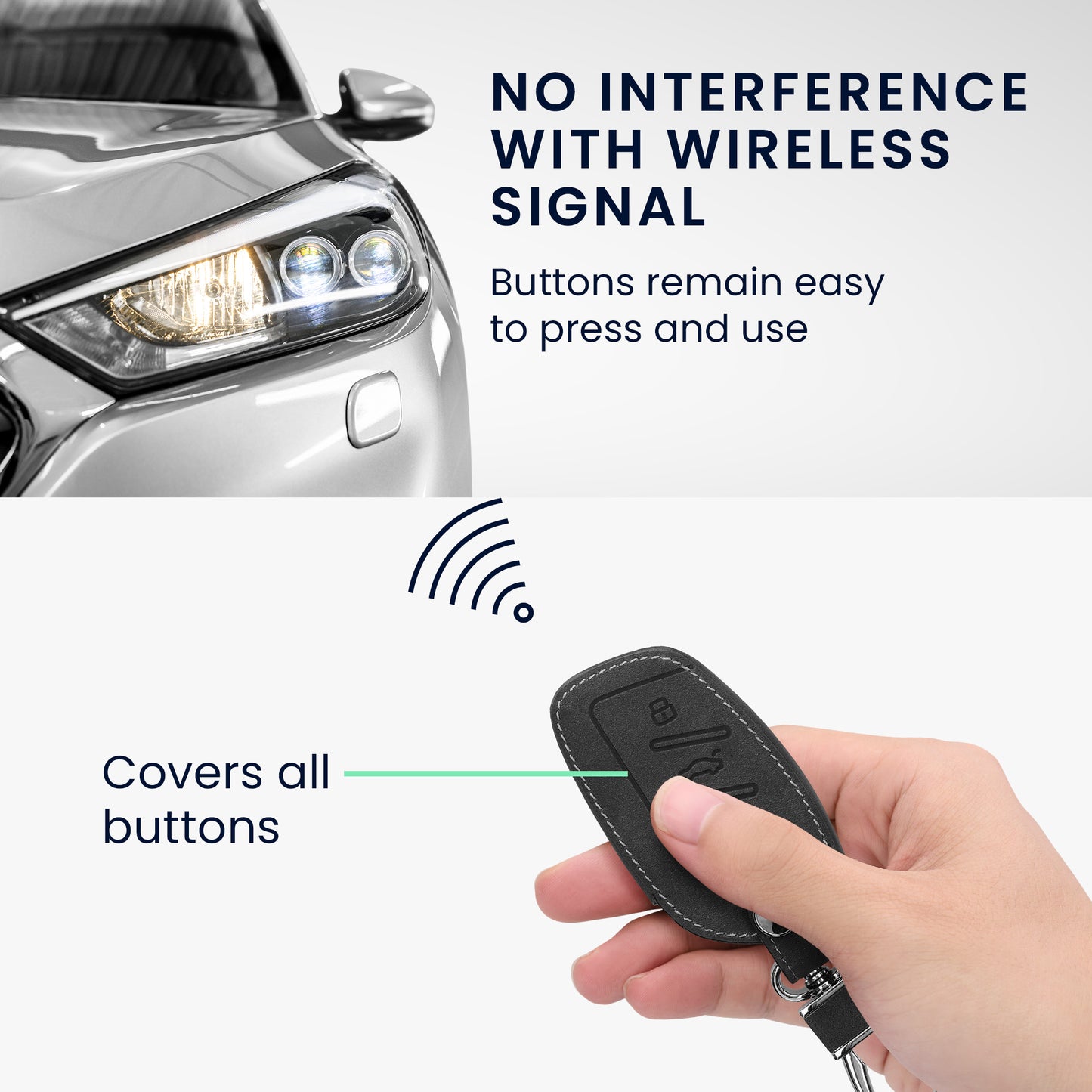 kwmobile Car Key Fob Cover Compatible with MG 3-Button ZS MG4 MG5 MG6 - Protective Silicone Case