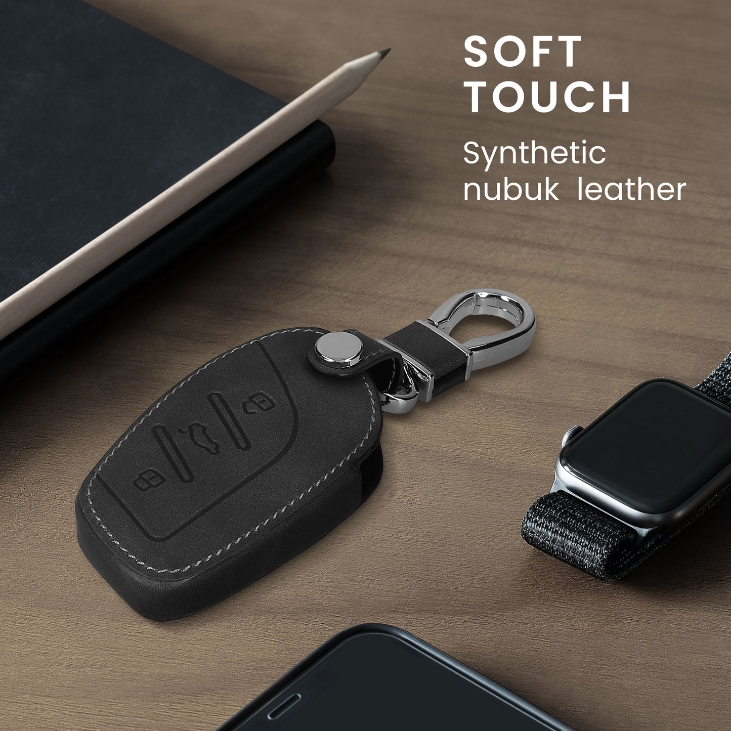kwmobile Car Key Fob Cover Compatible with MG 3-Button ZS MG4 MG5 MG6 - Protective Silicone Case