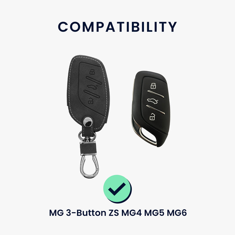 kwmobile Car Key Fob Cover Compatible with MG 3-Button ZS MG4 MG5 MG6 - Protective Silicone Case