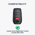 kwmobile Car Key Cover Compatible with Toyota Venza Highlander Tundra Corolla 2019-2024 Car Key