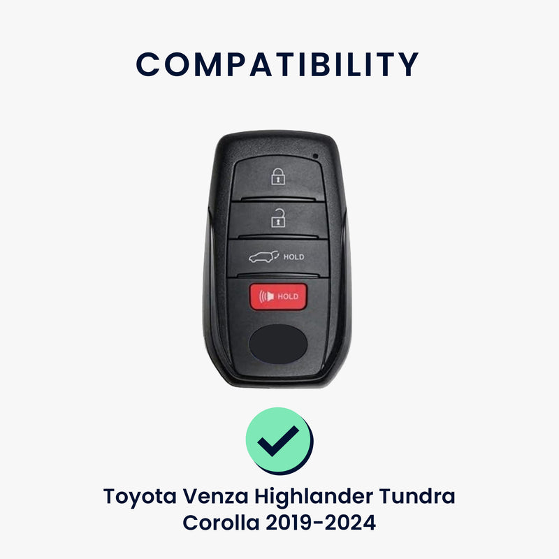 kwmobile Car Key Cover Compatible with Toyota Venza Highlander Tundra Corolla 2019-2024 Car Key
