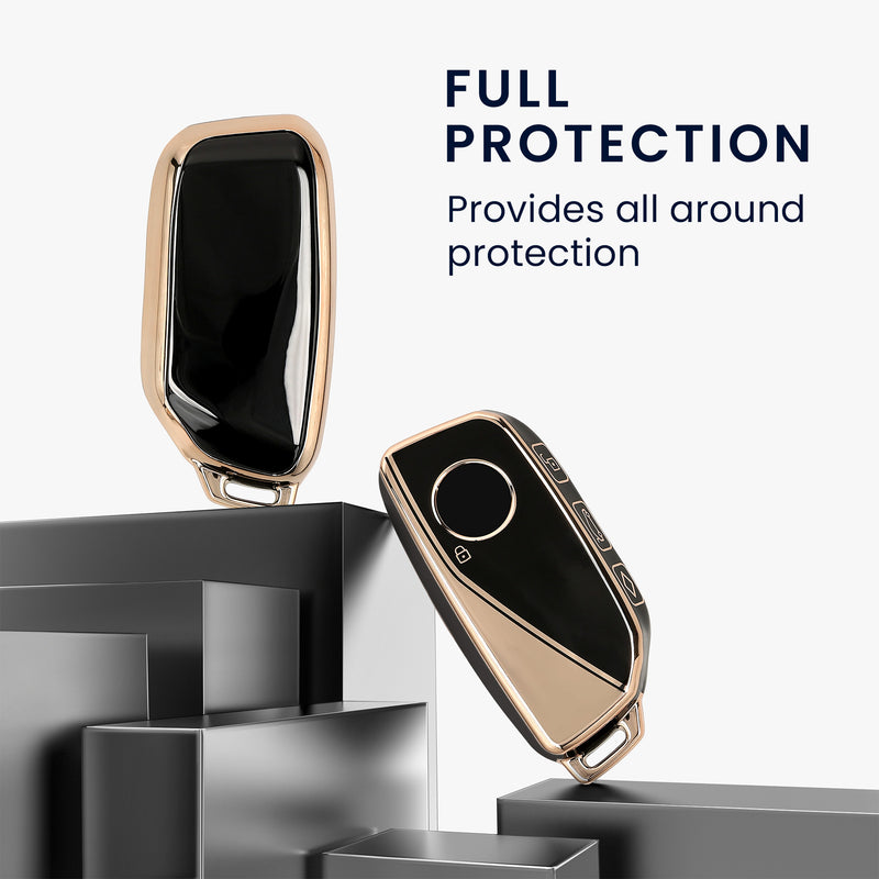 kwmobile Car Key Case compatible with BMW 4-Button X7 X1 U11 iX ix1 7 Series G07 I7 Car Key - Silicone Cover