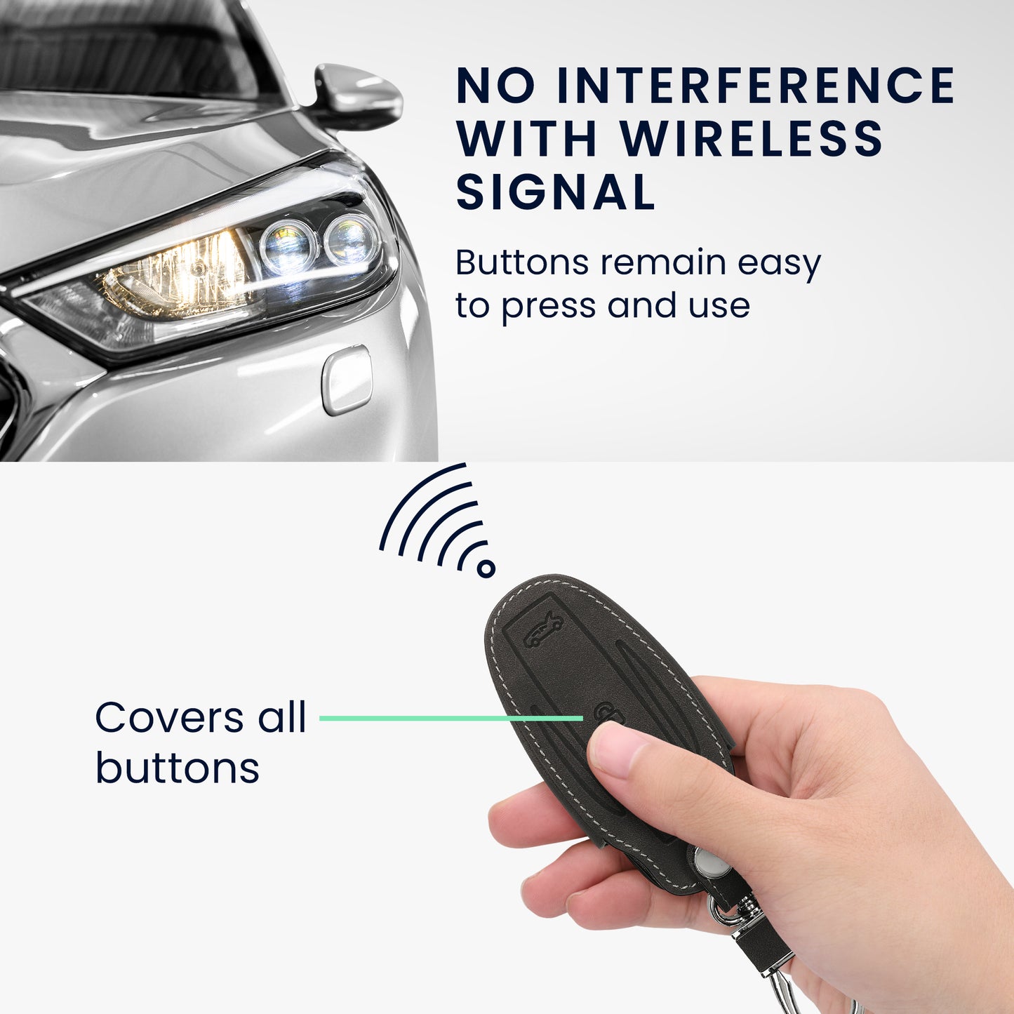 kwmobile Car Key Case compatible with Tesla Model X Car Key Protective Case Key Cover