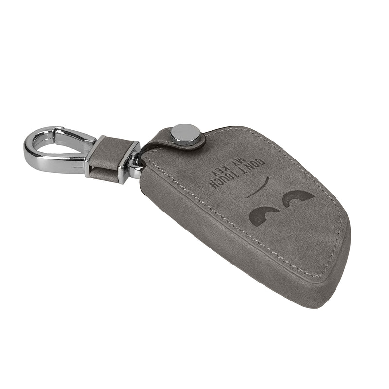 kwmobile Car Key Fob Cover Compatible with BMW 3-Button Smart Key - Faux Leather Protective Case Key Shell Cover