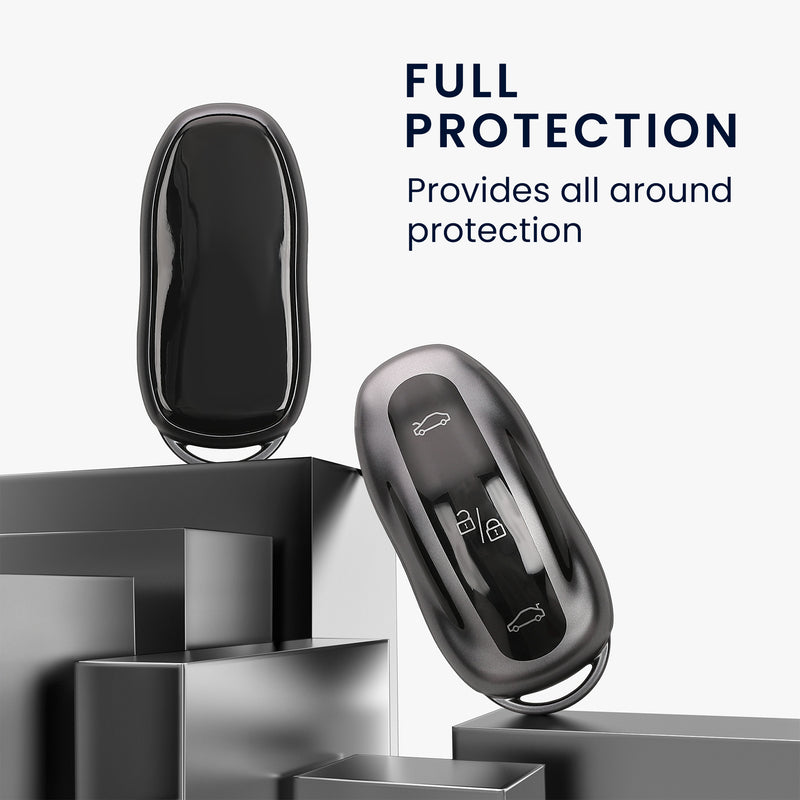 kwmobile Car Key Cover compatible with Tesla Model S / Model Y / Model 3 - Silicone Key Fob Cover