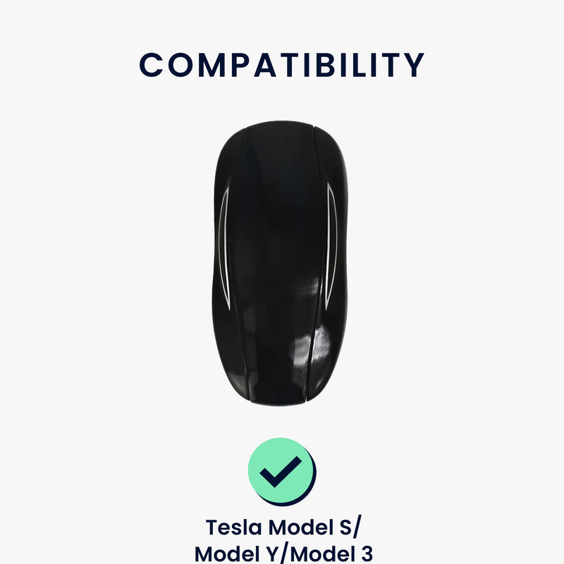 kwmobile Car Key Cover compatible with Tesla Model S / Model Y / Model 3 - Silicone Key Fob Cover