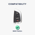 kwmobile Car Key Cover Compatible with BMW 3-Button Smart Key Car Key