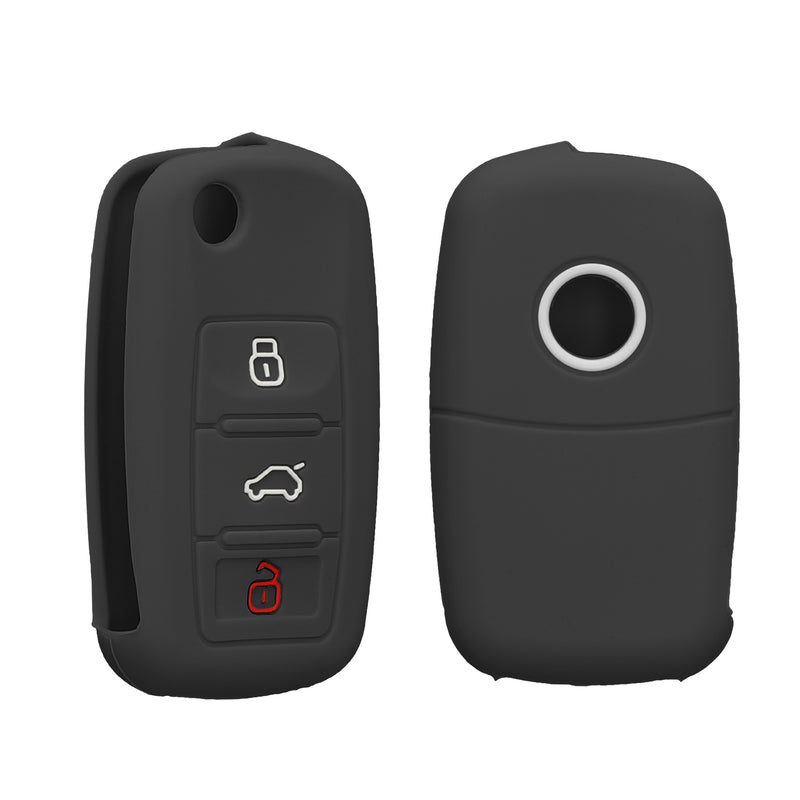 kwmobile Car Key Cover Compatible with VW Skoda Seat 3-Button Car Key