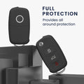 kwmobile Car Key Cover Compatible with VW Skoda Seat 3-Button Car Key