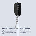 kwmobile Car Key Cover compatible with VW Golf 8 3-Button Car Key - Key Fob Cover with Key Ring
