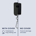 kwmobile Car Key Cover compatible with Mazda 3-Button CX30 CX50 CX60 CX90 MX-30 - Key Fob Cover with Keychain