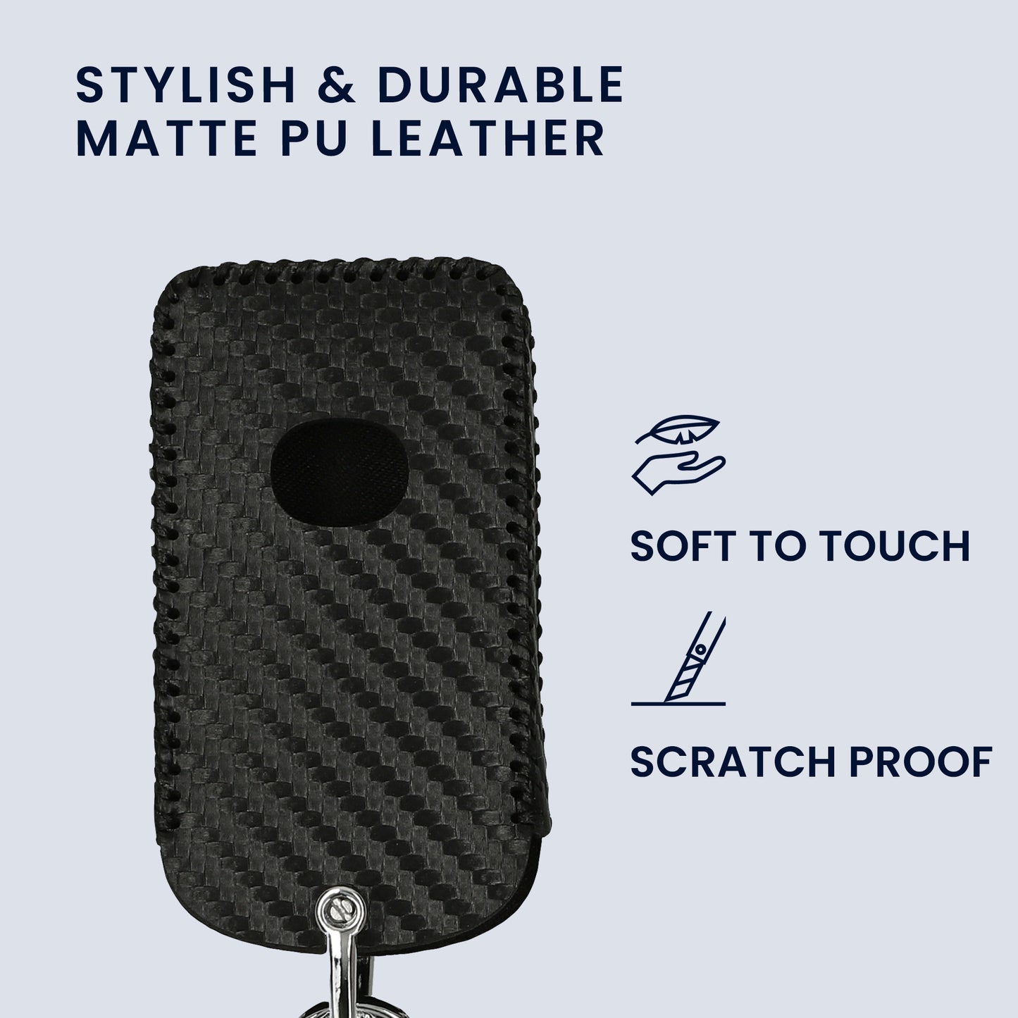 kwmobile Car Key Cover compatible with Mazda 3-Button CX30 CX50 CX60 CX90 MX-30 - Key Fob Cover with Keychain