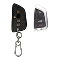 kwmobile Autoschlüssel Kunstleder Hülle kompatibel mit BMW 3-Tasten Smart Key Autoschlüssel Cover - Schlüsselhülle mit Schlüsselring - Schwarz  [dsg01]