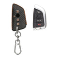 kwmobile Autoschlüssel Kunstleder Hülle kompatibel mit BMW 3-Tasten Smart Key Autoschlüssel Cover - Schlüsselhülle mit Schlüsselring - Schwarz  [dsg02]