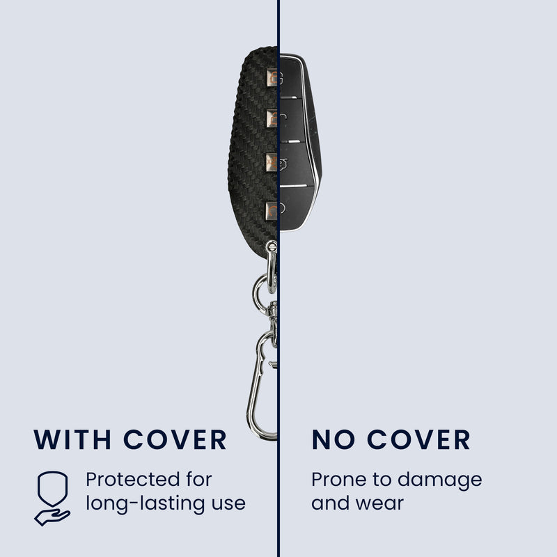 kwmobile Car Key Cover compatible with BYD Atto 3 / Sealion / Han / Tang / Dolphin / Seal - Key Fob Cover with Key Ring