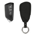 kwmobile Faux Leather Car Key Cover Compatible with VW Golf 8 3-Button Car Key Case - Protective Shell with Keyring
